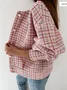 Plaid Others Zipper Casual Jacket