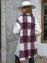 Plaid Casual Fluff/Granular Fleece Fabric Jacket