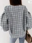 Plaid Others Zipper Casual Jacket