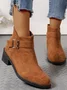 Plain Autumn Faux Suede Chelsea Boots