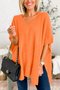 Plain Casual V Neck Loose Sweater