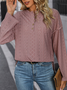 Women Plain Crew Neck Casual Long Sleeve T-shirt