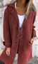 Lapel Collar Loose Plain Elegant Coat