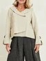 Loose Shawl Collar Linen Linen Blazer