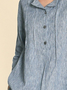 Loose Crew Neck Linen Shirt