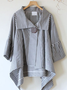 Cotton And Linen Striped Linen Loose Shirt