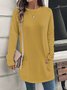 Loose Plain Casual Blouse