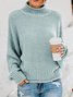 Turtleneck Casual Yarn/Wool Yarn Sweater