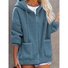 Fluff/Granular Fleece Fabric Hoodie Casual Jacket