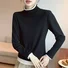 Women Color Block Turtleneck Casual Long Sleeve T-shirt