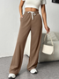 Loose Plain Casual Pants