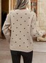 Polka Dots Casual Loose Crew Neck Sweater
