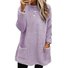 Women's Crew Neck Casual Midi H-Line Fluff Dress