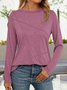 Women Abstract Crew Neck Casual Long Sleeve T-shirt