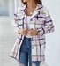Shirt Collar Loose Plaid Casual Jacket