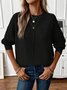 Crew Neck Casual Loose Sweater