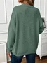 Crew Neck Casual Loose Sweater