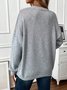 Crew Neck Casual Loose Sweater