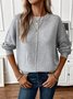 Crew Neck Casual Loose Sweater