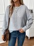 Crew Neck Casual Loose Sweater