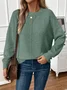 Crew Neck Casual Loose Sweater
