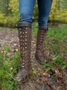 Plain Vintage Autumn Leather Outdoor Boots
