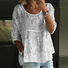 Women 3D Printing Crew Neck Vintage Half Sleeve T-shirt