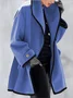 Woolen Pocket Stitching Vintage Hoodie Coat