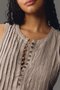 Linen Plain Crew Neck Mini Dress