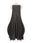Linen Plain Crew Neck Maxi Dress