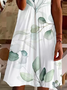 Women's Floral Spring Print Casual V-Neck Short Sleeve Dress