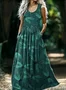 Casual Regular Fit Cotton Animal Dress With No Belt