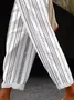 Women's Striped Print Spring Casual Pants
