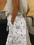 Women's  H-Line Straight Pants Daily Going Out Pants White Casual Printing Floral Summer Pants