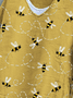 Women Animal V Neck Vintage Long Sleeve T-shirt