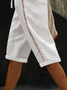 Women's  H-Line Straight Pants Daily Going Out Pants White Casual Printing Geometric Summer Pants