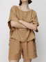 Crew Neck Linen Two-Piece Set