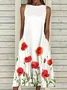 Cotton Regular Fit Crew Neck Casual Dress With No Belt