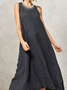 Vacation Plain linen-cotton Maxi Dress