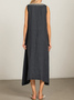 Vacation Plain linen-cotton Maxi Dress