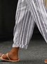 Striped Casual Cotton Regular Fit Pants