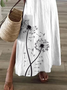 Women's Floral Print Casual V-Neck Short Sleeve Dress