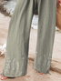 Women's  H-Line Baggy Pants Daily Going Out Pants Green Casual Printing Floral Spring/Fall Pants