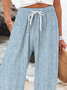 Women's  H-Line Baggy Pants Daily Going Out Pants Blue Casual Printing Faux Denim Print Graphic Spring/Fall Pants