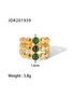 Gemstone 18k Gold Plated Ring