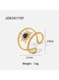 Gemstone 18k Gold Plated Ring