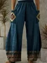 Cotton Casual Regular Fit Ethnic Geometry Pants