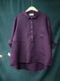 Women's Spring Printed Casual Half Collar Button Shirt