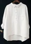 Women's Spring Printed Casual Half Collar Button Shirt