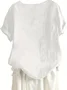 Regular Fit Cotton Elegant Crew Neck Blouse